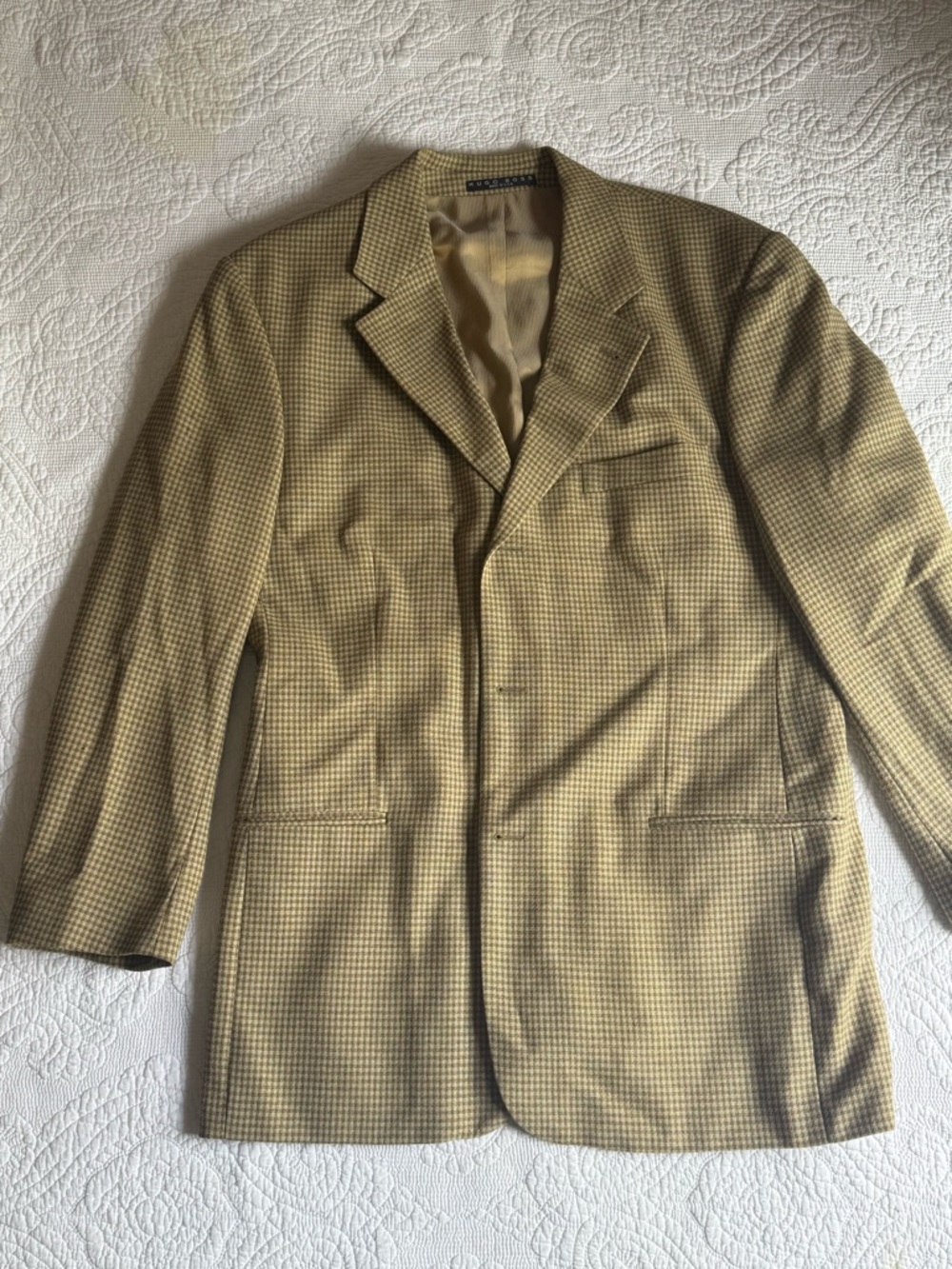 Hugo Boss Men's Light Brown Houndstooth Sport Coat